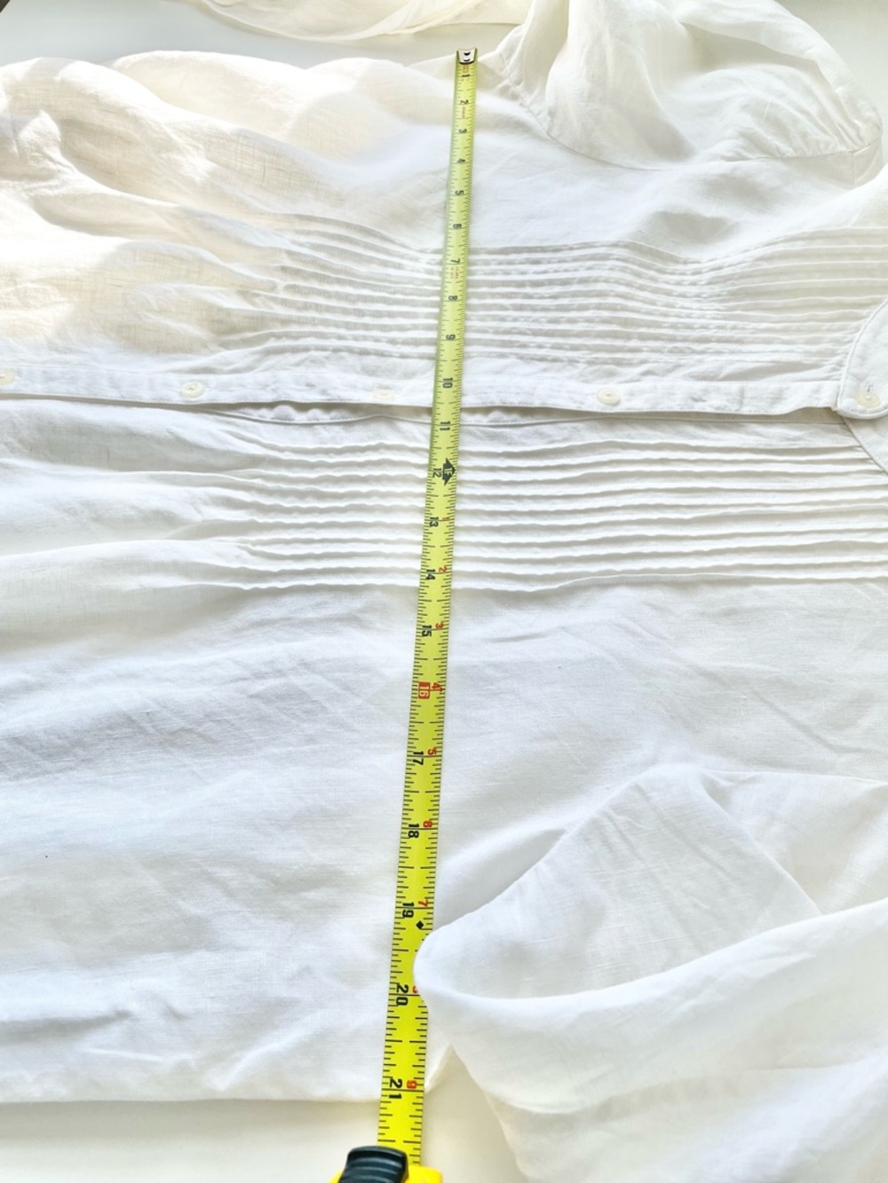 Ralph Lauren Cream Pintuck Button-Front Blouse - Picture 13 of 16
